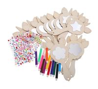 Petit Miroir en Bois Licorne pour Garçon et Filles, Kit Créatif DIY | Bois Brut, Forme Licorne Mignonne, Usage Décoratif, Idée Anniversaire et Fête, Accessoire Loisirs Créatifs