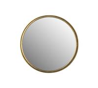 Petit miroir en métal or, rond, à fixer - White Label, Matz - Ø60 H3 cm