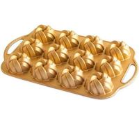 Petit moule à kouglof en aluminium - couleur dorée