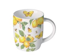 Ambiente Petit mug citrons et papillons jaunes
