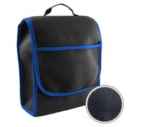 Petit organiseur de coffre, sac de coffre, sac à outils pour voiture, sac de rangement avec fermeture velcro (noir/bleu)