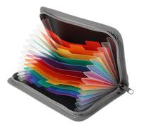 Petit Organiseur de Fichiers Accordéon A6 en Plastique Noir, Portable | Rangement de Bons et Papiers, Format Compact, Léger, pour Travail et Bureau Mobile