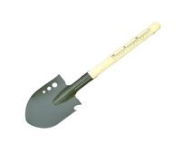 Petit outil de retranchement pliable avec manche en bois et bord dentelé | Lame dentelée et manche en bois avec marquages de mesure pour un creusement précis