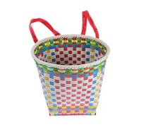Petit Panier à Dos Tressé pour Garçon et Filles 1pc en Pvc | Style Ethnique, Fond Plastique Suspendu, Usage Maison et Extérieur, Modèle Spécial au Design Soigné Couleur Aléatoire