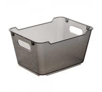 Petit panier de rangement élégant transparent 1,8 l - Gris