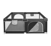 Petit Parc pour Bébé Pliable 90x90cm, Parc de jeux bébé avec Maille douce Respirante, Parc Enfant Pour Intérieur et Extérieur, 120 * 160 * 66 cm-noir