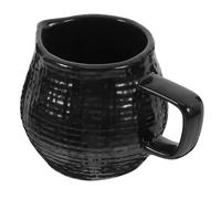 Petit Pichet à Crème en Céramique 150ml, Noir, Élégant | Poignée Pratique, Versement Facile, Usage la Cuisine et Restaurant, Format Compact, Entretien Simple