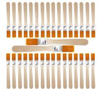 Petit Pinceau Plat De 40 PièCes avec Manche en Bois,Ensemble De Pinceaux à Poils en Nylon,Pinceau à Vernis pour Peinture,Teinture,Vernis,Peinture Artistique,Vernis Muraux