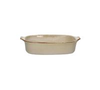 Petit plat à four en grès beige, forme organique - Pomax, Ascoli - 30x19x6 cm
