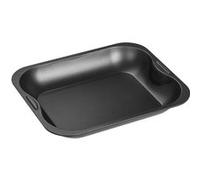 Zenker 7210 Plat à four rectangle, petit plat à four, plat à gratin, Acier, Noir, 28 x 23 x 4 cm