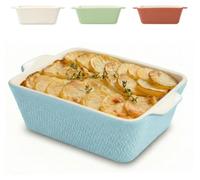 Petit plat à gratin en céramique pour 2 personnes – Mini-plat à gratin pour tiramisu et gratins – Plat à lasagnes à bords hauts – Petit plat à gratin pour friteuse à air chaud – Plat à lasagnes en cér