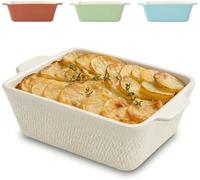 Petit plat à gratin Praknu en céramique pour 2 personnes - Mini plat à gratin pour tiramisu et gratins - Plat à lasagnes à bords hauts - Petit plat à gratin pour