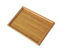 Petit plateau de service en bois avec poignées - Serveur rectangulaire japonais minimaliste en bois massif naturel de 23 x 14 cm pour pain, barbecue, pique-nique, de qualité alimentaire