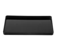Petit plateau de service rectangulaire en acrylique noir pour cuisine, boissons, nourriture ou salle de bain (30 x 19 x 2 cm) Label
