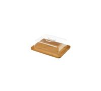 Petit Plateau Fromage Bambou Rectangulaire et Cloche Acrylique