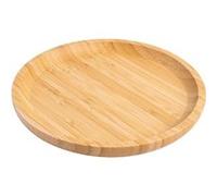 Petit plateau rond en bambou naturel multifonction Naturel