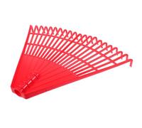 Petit Râteau de Jardin en Plastique Rouge, 21 Dents, Portable