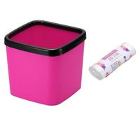 Petit récipient de petite taille pour les déchets de table, en polypropylène, de couleur rose, dimensions 16 x 16 cm, avec ouverture