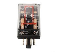 Petit relais intermédiaire MK2P-I AC 220 V 8 broches Socket 10 A 250 VAC Alliage argenté résistant à la chaleur pour télécommande automatisation appareils électroniques Contrôle industriel 1 pièce