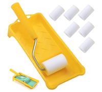 Petit rouleau de peinture kit 2 pouces 8pcs / set en mousse mini rouleau de peinture avec plateau/cadre / 6 couvertures pour les armoires portes