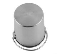 Petit seau à glace en acier inoxydable avec poignées pour collation portable, poulet, pépites, frites et boissons froides, convient pour bars et karaokés (700 ml)