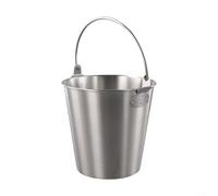 Petit seau à glace en acier inoxydable avec poignées pour servir des collations, y compris les frites, les pépites de poulet et les boissons froides (1000 ml)