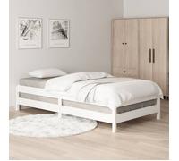Petit simple Lit - Lit empilable -1 PLACES - sans matelas blanc 90x190cm bois de pin massif 74889hlh31m