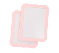 Petit Tableau Blanc Magnétique 2 Pièces Rose pour Casier | Magnet Plastique, Écriture et Effacement, Maintien Sûr, Usage Bureau et ormat Compact
