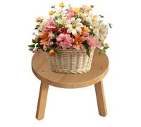 Petit tabouret rond en bois pour , pour coiffeuse, rebord de fenêtre, chambre à coucher, salon, extérieur, jardin, balcon, salle de bain, ferme