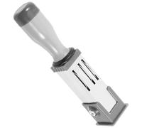 Petit Tampon Dateur Portable Multi-usage en PP Métal Argenté | Léger et Facile à Utiliser, Format Compact, pour Étiquettes Présents et Classement