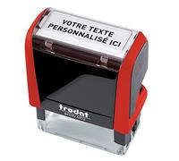 Petit tampon encreur personnalisable avec votre propre texte, Trodat Printy 4911, dimensions : 38x14 mm, pour 3 lignes de texte maximum, encre incluse, rechargeable