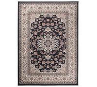 Petit Tapis d'Orient - Anthracite Noir - Motif Persan Traditionnel et Oriental - Tapis de Salon Ultra Doux - AYLA - 120_x_170_cm