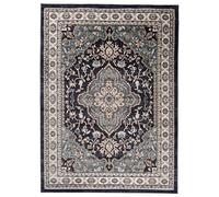 Petit Tapis d'Orient - Noir Anthracite - Motif Persan Traditionnel et Oriental - Tapis de Salon Ultra Doux - AYLA - 120_x_170_cm