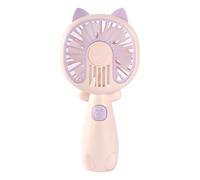 Petit ventilateur à main - Mini ventilateur de bureau silencieux pour étudiant | Chat mignon personnel, mini tenu à la main, dessin animé, poche rechargeable par USB