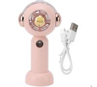 Petit ventilateur brumisateur portable et mignon avec fonction atomisation, rechargeable par USB, 500 mAh, rose
