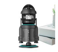 Petit Ventilateur de Bureau - Rafraîchisseur d'Air Portable Forme Fusée avec Lumière | Rechargeable Personal Desk Fan With Mist Spray,Pour Maison Cuisine Chambre Dormoir Extérieur Plage Pique-Nique
