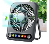 Petit ventilateur de bureau rechargeable 100 vitesses 3000 mAh | Ventilateur de bureau silencieux rafraîchissant pour chambre, bureau, voyage et plage