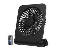Petit ventilateur de bureau silencieux,rechargeable par USB,avec batterie 2000 mAh,4 vitesses,pliable à 225° et portable