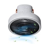 Petit ventilateur de table avec télécommande rechargeable 4000 mA | Ventilateur mural silencieux pour la maison, le bureau, le salon, les voyages, le camping, la randonnée, l'extérieur