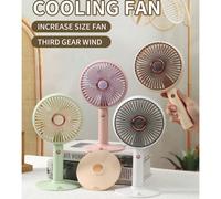 Petit ventilateur de table portable avec base amovible, batterie rechargeable 1200mAh et 3 vitesses de ventilation réglables. Indispensable pour l'été au travail, les études, la maison, le bureau, les