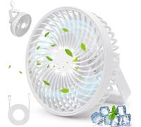 Petit ventilateur de voiture portable à 4 vitesses, avec éclairage LED et minuterie