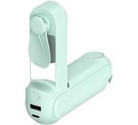Petit ventilateur pliable 5-en-1,ELVANZA Ventilateur,ventilateur + support + lampe de poche + miroir + batterie externe,autonomie prolongée de 1 200