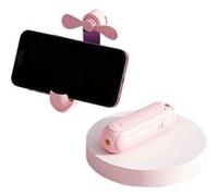 Petit ventilateur pliable 5-en-1,ELVANZA Ventilateur,ventilateur + support + lampe de poche + miroir + batterie externe,autonomie prolongée de 2 200