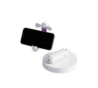 Petit ventilateur pliable 5-en-1,ELVANZA Ventilateur,ventilateur + support + lampe de poche + miroir + batterie externe,autonomie prolongée de 2 200