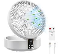 Petit Ventilateur Usb Silencieux De Table Très Silencieux Et Puissant-Batterie Portable Avec Lumière Led-Télécommande-Minuterie