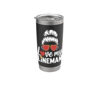 Petite amie du joueur de ligne Épouse de ligne Gobelet isotherme en acier inoxydable double paroi