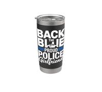 Petite amie flic, copine policière, petite amie de la police Gobelet isotherme en acier inoxydable double paroi