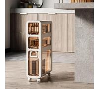 Petite Armoire De Rangement De Salle De Bain Fine Et Compacte, Grande Capacité, avec Tiroirs Transparents Et roulettes, Meuble De Rangement Vertical étanche pour Petits Espaces., 23cmwidth, 3-Tiers