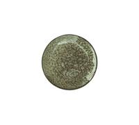 Petite assiette plate en céramique vert, uni, ronde - Madam Stoltz, Forêt - Ø22x2 cm