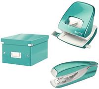 Petite boîte à documents avec couvercle, format A5, bleue, bureau et maison